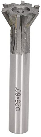 Fresa a Coda di Rondine, Diametro 25 Mm, 6 Scanalature Fresa a Candela in Metallo Duro con Gambo Dritto a 60 Gradi per Uso Generico per Metalli Ferrosi e Non Ferrosi Generici e Altri Materiali