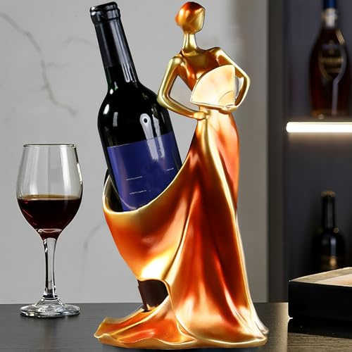 Wine Rack, Single Bottle Wine Holder, Modern Style Wine Rack, Countertop & Tabletop Dining Table Centrepiece Ornaments, Living Room Kitchen Storage Rack Cabinet Interior Decor Gifts for Christmas