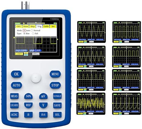 Oscilloscopio Digitale Professionale 500MS/s Frequenza di Campionamento 110MHz Supporto di Larghezza di banda Analogico Memorizzazione Forma d'onda