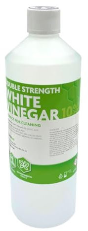 Hexeal Double Strength White Vinegar 1L – 1L Bottle of Strong 10% Cleaning Vinegar for Sanitising & Cleaning – Suitable for Use in the Garden – Deodorises & Removes Grime