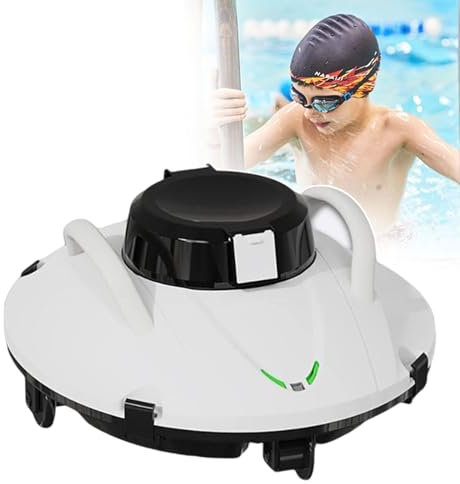smafoseedding Cordless Automatic Pool Cleaner,Swimming Pool Cleaner Robot,Fully Automatic Cordless Pool Vacuum Robot,Above & Inground Ground Pool Cleaner Robot,Cordless Pool Vacuum