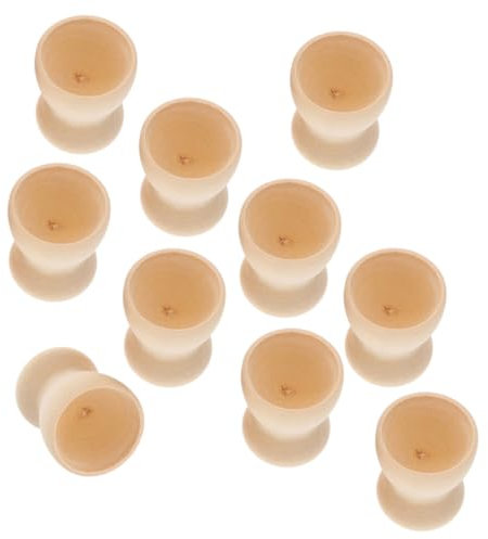 QTANZIQI 12 Stück Holz-Eierablage für Kinder, zum Malen, Spielzeug, blanko, unvollendete Holz-Ei-Displays, Küken-Eierbecher, Holz-Eierbecher, Holz-Eierbecher für den Frühling, Ostereierbecher,