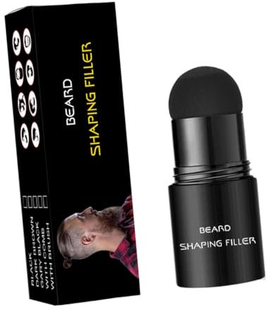 MERRYHAPY Bartfüller Stift Klein Langlebig Schwarz Mit Minibürste Bartformungs Concealer Tragbar Bartpflege Geschenk
