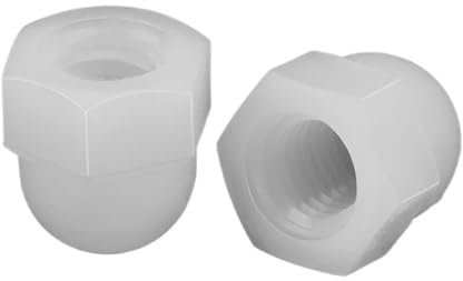 2~100 stücke Schwarz Weiß Nylon Hexagon Acorn Kappe Hutmuttern Isolierung Kunststoff Dekorative Acorn Mutter M3M4M5M6M8M10 M12 M14 M16 M18 M20(White,M5-100pcs)