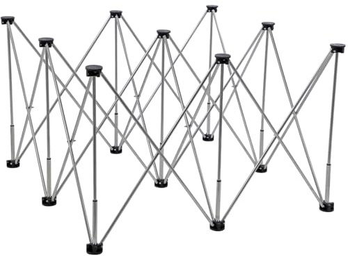 TOPWAY Portable Folding Workstand 115x115x73cm, 900kg Loading Capacity, Stainless Steel, Tile Slab Wood Working Worktop Construction Table Workbench Sawhorse Support with Carry Bag