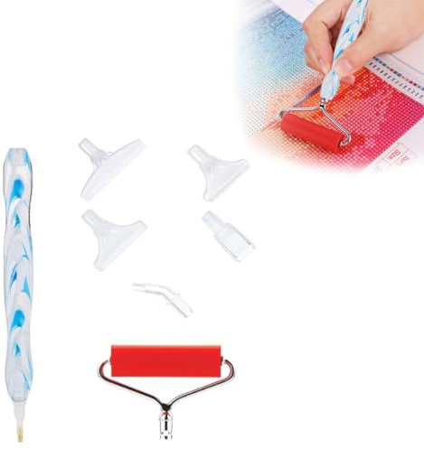 7Pcs Diamond Painting Zubehör Stift, DIY Diamant Malerei Stift Zubehör und Werkzeuge, 5D Diamond Painting Zubehör Stift Set