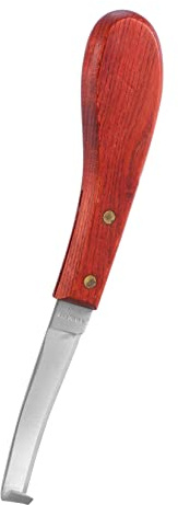 Happyyami Cuchillo Para Pezuñas De Acero Inoxidable Con Mango Antideslizante Para Reparación y Corte De Pezuñas Caballos Uso Derecho Herramienta Herrador