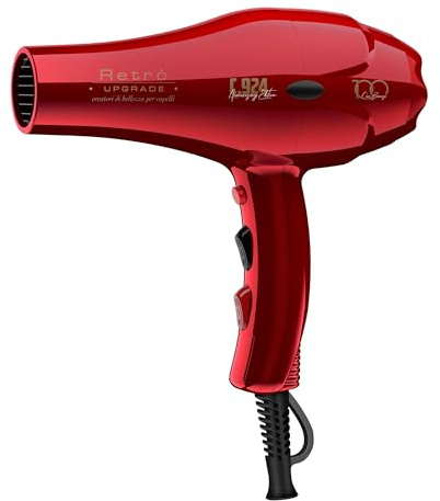Retro Upgrade RUP-C924 Phon Red 2100W Anniversary Edition | Asciugacapelli ionico | Colore rosso - Asciugacapelli professionale ionico | Edizione limitata
