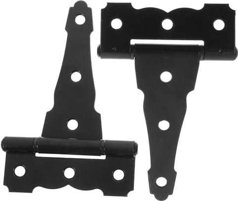CHILDWEET 2stücke Türscharnier Hochleistungsscharniere Für Schuppen Scheunentorscharniere Förmige Design Scharniere Für Schwarz Heavy Duty Outdoor Scharniere Für Tore Und Fensterladen