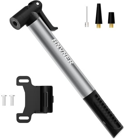 HNVNER Pompa per Bicicletta,Mini Pompa Bici Adatta per Schrader e Presta Valvola,Pompetta Bici Portatile con Ago Gonfiaggio per bici da corsa/mtb/bicicletta elettrica