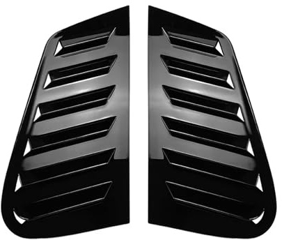 Tail Wing 2pcs Car Rear Window Shutter Cover Trim Window Louver Side Vent Trim Fit For VW GOLF MK7 MK7.5 2014-2019 Fit For GTI/GTD/R Glossy Black