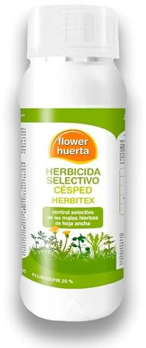 Herbicida Césped Selectivo para Malas Hierbas HERBITEX | Envase 100 ml para 1000 m2 | Fluroxipir 20% MUY EFECTIVO | Herbicida contra malas hierbas de hoja ancha durante todo el año | Nexum Market