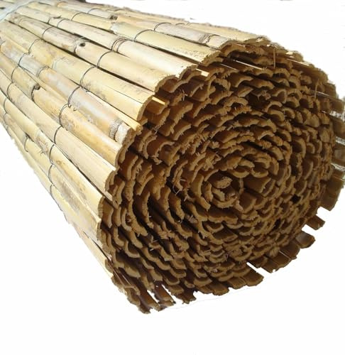 TB Thayba Cañizo Natural de Caña Partida en Rollo, 5 Metros, Panel para Vallado y Cercado de Jardín (1,50x5)