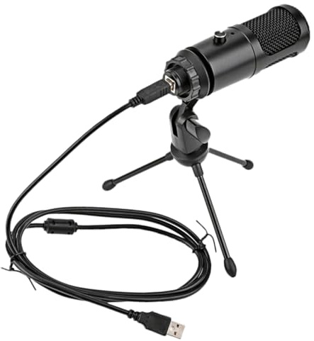 Homoyoyo Microfono Condensatore USB per Registrazione Microfono da Ufficio per Conferenze di Microfoni Professionali con Treppiede e Manopola Volume