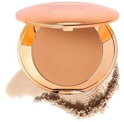 MCoBeauty Miracle Flawless Pressed Powder - 3 Medium Warm | Compact, Soft Focus Blurring, Finishing & Setting Makeup, Hydrating, Vegan & Cruelty Free