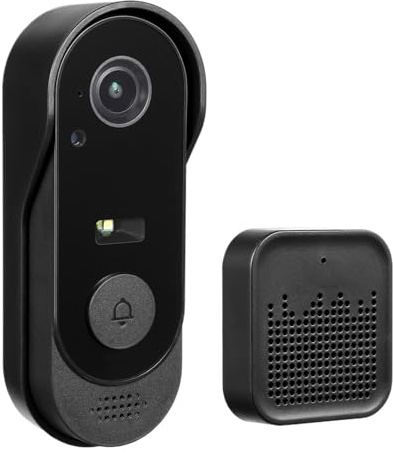 Sonnette vidéo Intelligente Sonnette sans Fil avec caméra et Audio bidirectionnel, IP65, sans Fil, Rinr, vidéo pour Maison connectée, Domicile et Bureau