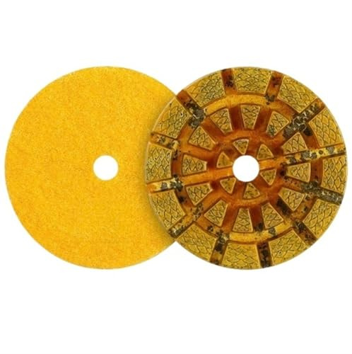TAZYYZUU 4inch 100mm 4 Step Dry/Wet Diamond Polishing Pads for Granite Floor Wet Polishing Pad Floor Grinding Machine Abrasive Tool(K1)
