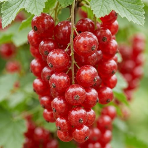 Rote Johannisbeere Rondom - 2 Pflanzen | Winterhart & Mehrjährig, Echte Fruchtsträucher aus Holland, keine Samen, keine Zwiebeln, nicht künstlich