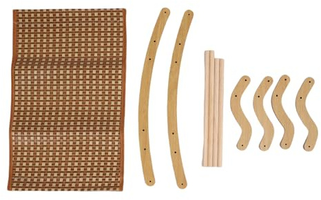 CHICIRIS Erhöhtes Katzenbett, Holz und Rattan, Atmungsaktives Design, Abnehmbares Kissen, für Kleine Haustiere und Hunde, 21,26 X 14,17 X 6,10 Zoll