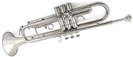 Professionelles Instrument Trompete Trompete Instrument Anfänger Professionelle Leistung Erwachsene B Flat Ton Versilbert Gold(Silver)