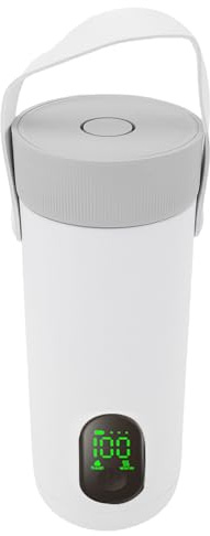 Yanmis Resevattenkokare, 27000mAh Bärbar Vattenkokare 10-min Snabbkokning 350ml Rostfritt Stål med 6 Temperaturinställningar för Bil Utomhuscamping