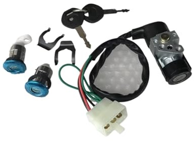 Interruttore Chiave Accensione Blocco Per Gy6 50 100 125 ATV Moto Scooter Bici Elettrica 5 Fili Interruttore di Accensione Blocco 2 Chiavi