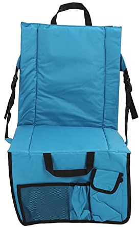 Folding Stadium Stol Portable Bleacher Kuddar Justerbar vinkel för utomhusevenemang (Lake Blue)