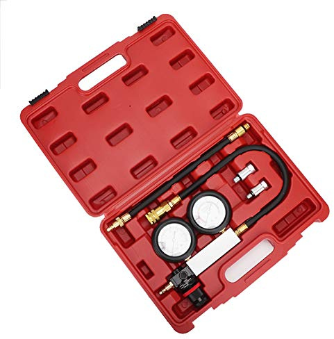 Omquot Cylinderläckagetestare Kompressionsmätare med Skyddskåpa 0-7bar/0-100psi för Bilägare