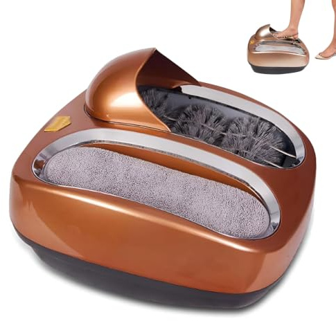 Intelligent Automatisk Induktionsskorengörare, Sulrengöringsmaskin med Sensorswitch och Absorberande Matta, Snabb Rengöring på 5 s, Vattenborstmaskin för Stövlar och Skosulor för Hem, Hotell brown