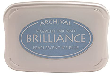 Tsukineko Brilliance Stempelkissen Ice Blue/Perlmutt Eisblau. Ice Blue/Perlmutt Eisblau