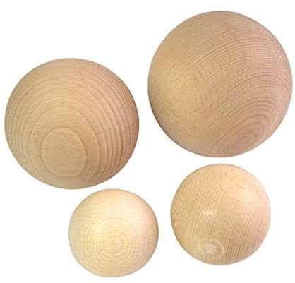 JOWE Träkula 10 cm av bok utan hål 1 styck – kula av trä utan hål 100 mm | Tillverkad i Österrike