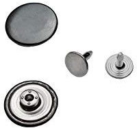 Jeansknöpfe, ohne Loch ★ Rostfrei ★ Metallknopf, 14mm, 17mm, 20mm, Metall Knöpfe (10, 14mm Schwarz nickel-frei)