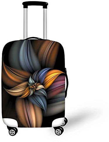 chaqlin 3D blommigt resebagage överdrag elastisk resväska vagnskydd för 45 – 86 cm bagage