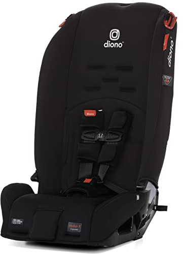 Diono Radian 3R, 3-in-1 Convertible Car Seat, Rear Facing & Forward Facing, 10 Years 1 Car Seat, Slim Fit 3 Across, Jet Black