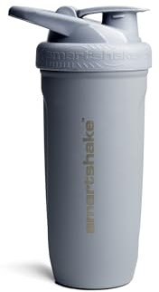 Smartshake Reforce - Vaso mezclador de botellas de acero inoxidable con capacidad de 30 onzas, color gris, 900 ml
