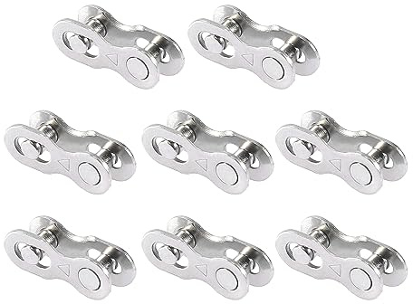 X AUTOHAUX 8 Pair 6 7 8 Speed Bicycle Master Chain Link Connectors Silver Tone