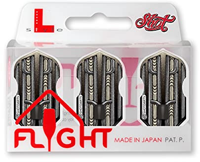 Shot! L-Style L6 Slim Shape Dart Flights-Warrior Rutene Black