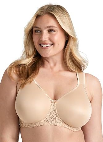 Miss Mary of Sweden Smooth Lacy Sujetador Tipo Camiseta con Aros, Copa preformada, Soporte 95C Beige