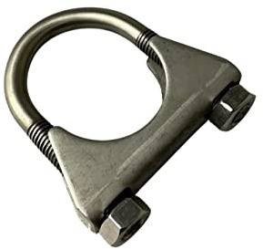W4 Edelstahl 40mm Universal-Sattel-Stil, U-Bolzenklemme, Auspuffklemme mit Muttern 4 Stück