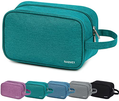 Narwey Kulturtasche Damen Kulturbeutel Herren Kosmetiktasche Schminktasche Damen Waschtasche Kinder，Schminkkoffer Mädchen Kosmetikkoffer Travel Essentials für Frauen (Blaugrün)