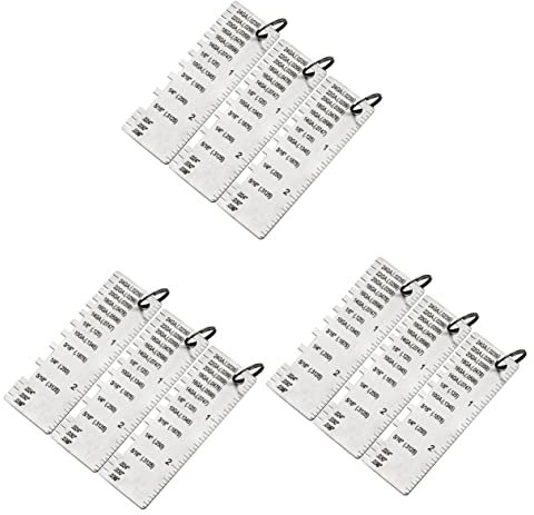 Baluue 9pcs Metal Sheet Thickness Gauge Wire Gauge Measuring Tool for Welding Accessories Metal Thickness Tool for Sheet and Measurement