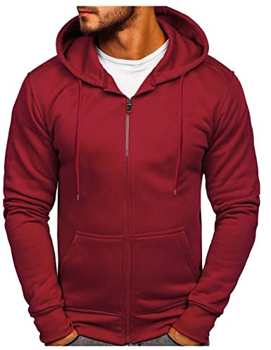 Sweatjacke Herren Mit Kapuze Pullover Dünn Leicht Outdoor Baumwolle Sommer Kapuzenjacke Kapuzenpullover Reißverschluss Zip Hoodie Jacke Kaputzensweatjacke Trainingsjacke