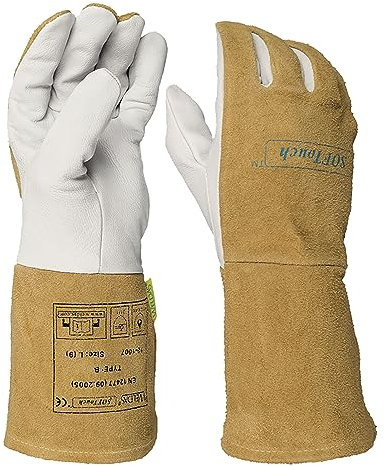 GYS - GANTS RENFORCÉS POUR SOUDAGE EN CROIX EN CUIR (taille 9.5) - 064171
