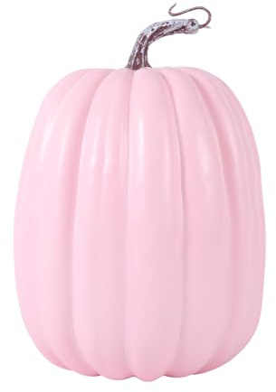 LSFYSZD Decorative Pumpkins Artificial Pumpkins Faux Pumpkins Halloween Thanksgiving Tabletop Centerpieces for Home (Pink, 21cm*15cm)