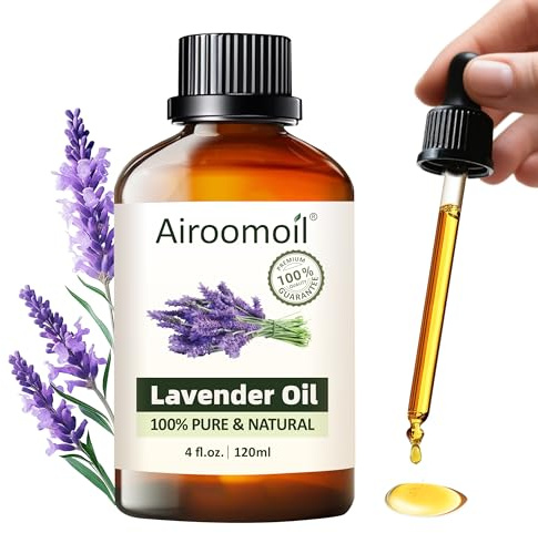 Lavendelöl – Rein Blumiger Duft für Diffuser & Haut 120 ml | Airoomoil Ätherische Öle Lavendel, Rein Blumiger Duft, für Spray, Aromatherapie, Duftlampe & Entspannung