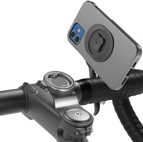 Support Telephone Velo pour VTT et Vélo de Route - Porte Téléphone Vélo avec Double Verrouillage Sécurisé, Utilisable d'une Seule Main, Fixation Guidon Stable en Aluminium, pour Smartphones 4-7.5