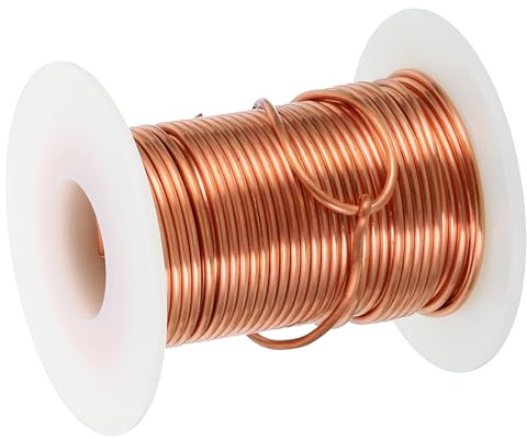 PATIKIL 99.9% Soft Copper Wire, 15Gauge/1.5mm Diameter 10m/32.8ft Spool Pure Copper Craft Wire for Jewelry Making Beading Garden Plants