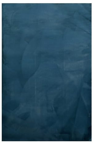 Homie Living Weicher Hochflor Teppich Schlichtes, modernes Design hochwertig getuftet für Wohnzimmer, Schlafzimmer und mehr - Vita (120 x 170 cm, Petrol)