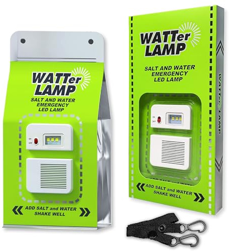 GANGXUN Salzwasserlampe, 3 LED Überleben Campingleuchte, 140H, keine Batterien