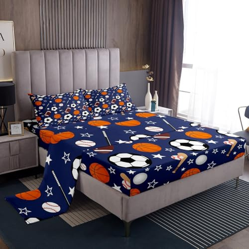 Feelyou Sports Theme Sheet Set Full Size for Kids